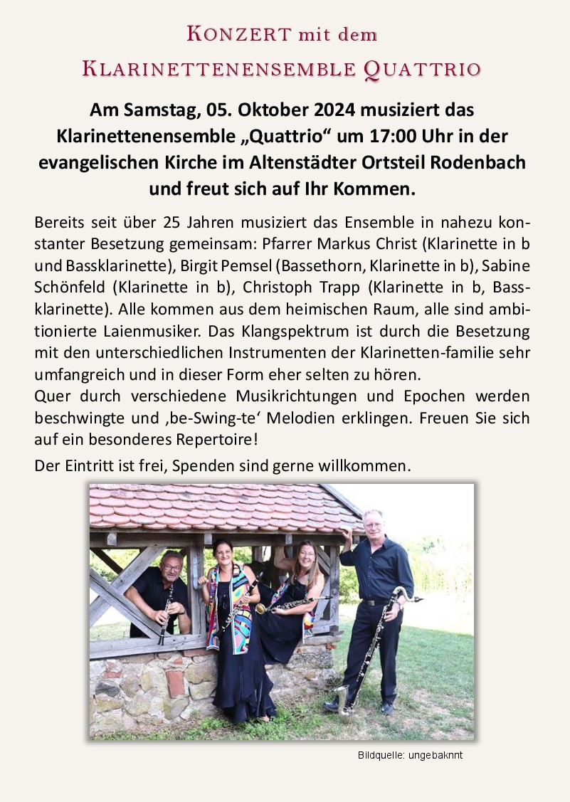 Einladung Klarinettenkonzert