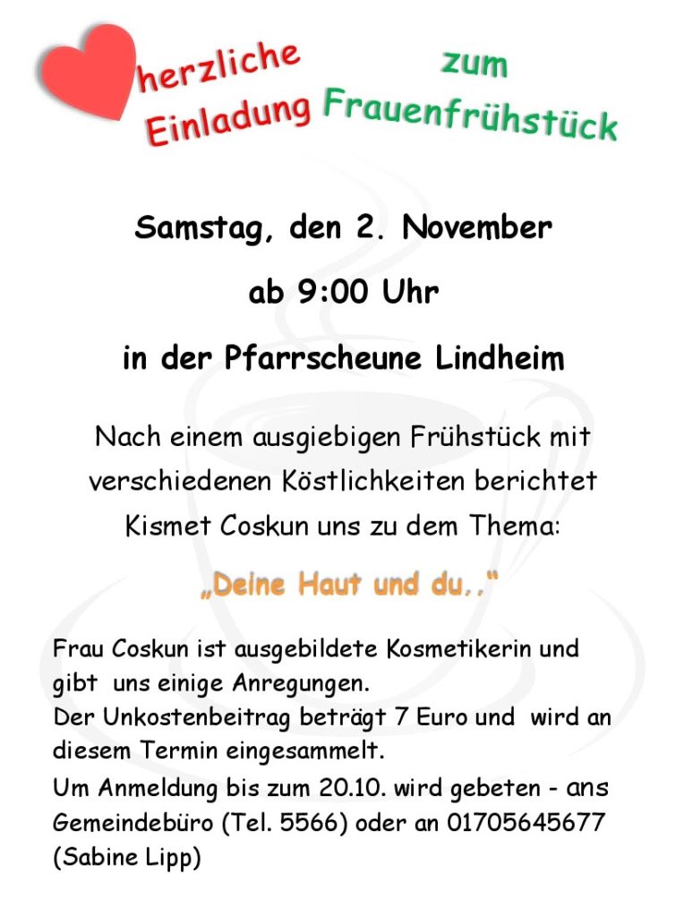 S. 20 Einladung Frauenfrühstück